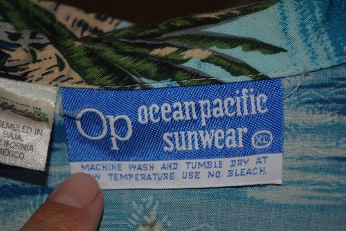 Ocean Pacific vtg 80s Rayon Hawaiian Aloha Shirt Medium S/M EUC O.P. - Picture 2 of 5