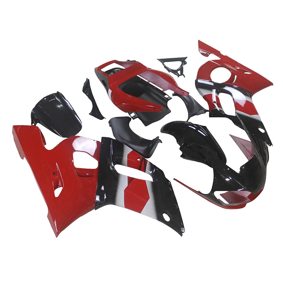 Kit de carenado rojo negro para Yamaha YZF R6 1998-2002 carrocería de inyección de plástico ABS Foto 2 de 4