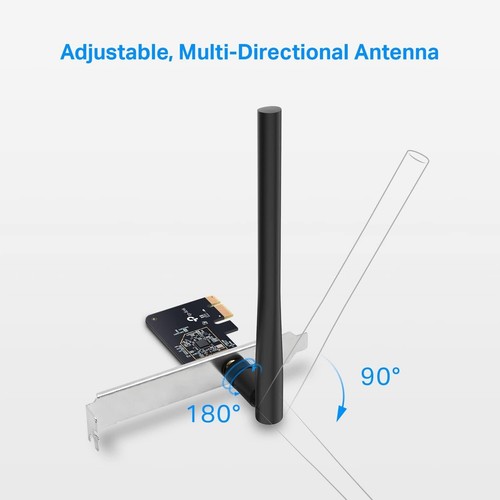 TP-Link Archer T2E PCIe Desktop PC Dual Band Wireless Internal Network Card - Picture 3 of 4
