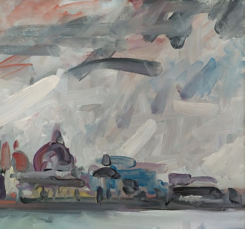 Angiolo Liverini Paar Ölgemälde Ansichten von Venedig und Canal Grande 1970s - Bild 6 von 24