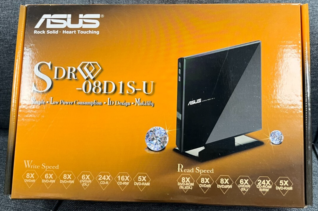 Asus SDRW-08D1S-U DVD Writer External Optical Drive USB 2.0 Brand