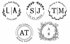 Custom Monogram Round Seal Embosser-Custom Monogram Hand held  Embosser