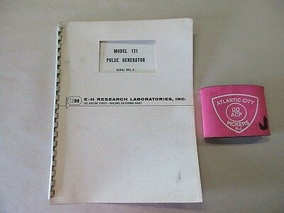 E-H RESEARCH LAB MODEL 121 PULSE GENERATOR INSTRUCTION MANUAL