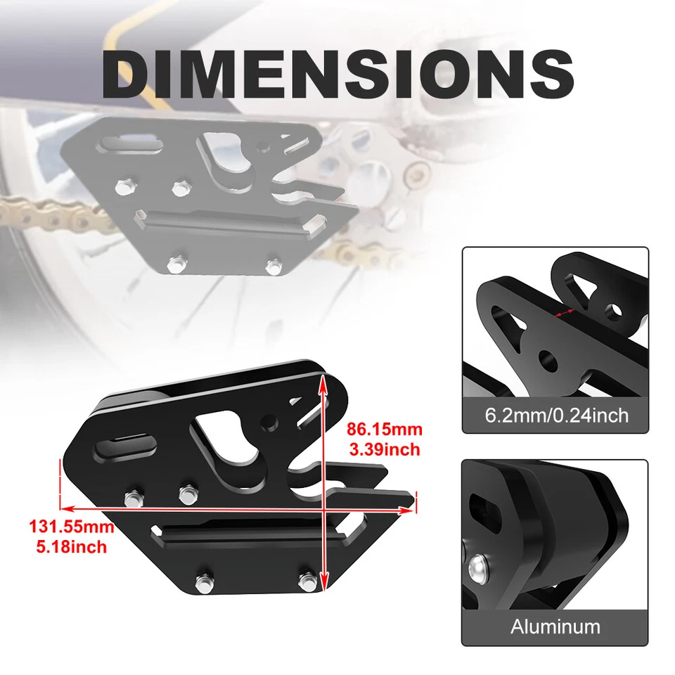 Protector guía de cadena de aluminio para motocicleta apto para Husqvarna CR150 2011 Foto 3 de 4