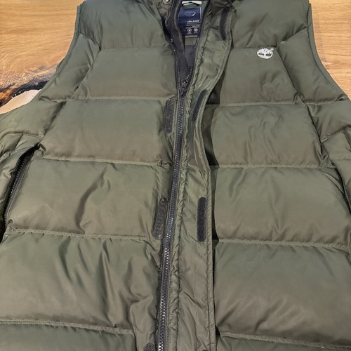 Timberland Men’s 3XL Puffy Gilet Green Sleeveless Jacket Duck Down lining - Picture 14 of 17