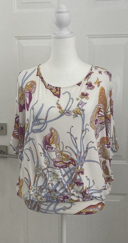 Emilio Pucci Knit Dolman Slit Sleeve Fitted Hem Tunic Italy 38 / 4 - Picture 2 of 10