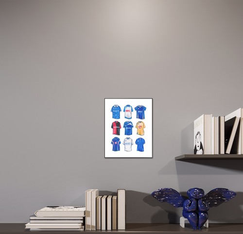 Portsmouth Football Shirt, Portsmouth Football Poster, Classic Shirt Print A4, - Picture 4 of 5