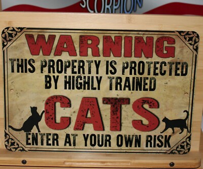Warning This Property Protected by CATS Aluminum Sign 8x12 in