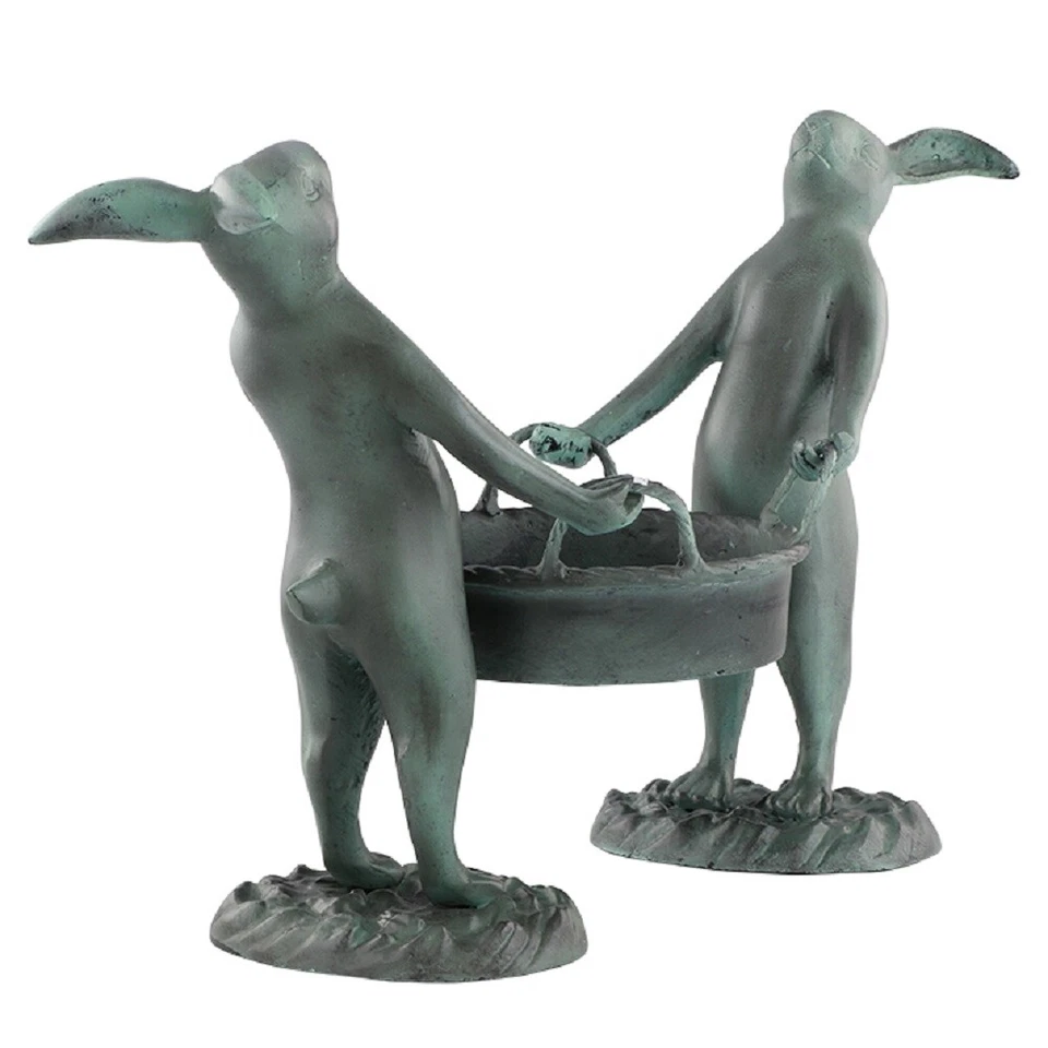 Soporte para maceta conejo jardineros conejito jardín escultura conejo flor ~ SPI Home 21099 Foto 4 de 4