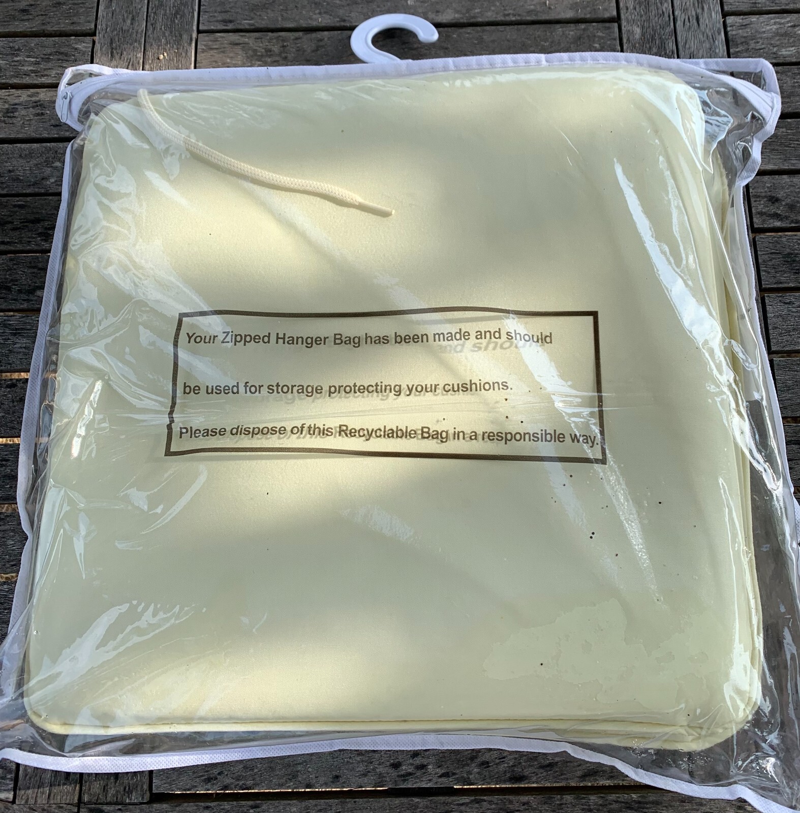 CC COLLECTION BY GLENCREST SEATEX CREAM SEAT PAD CUSHIONS 2PACK GARDEN