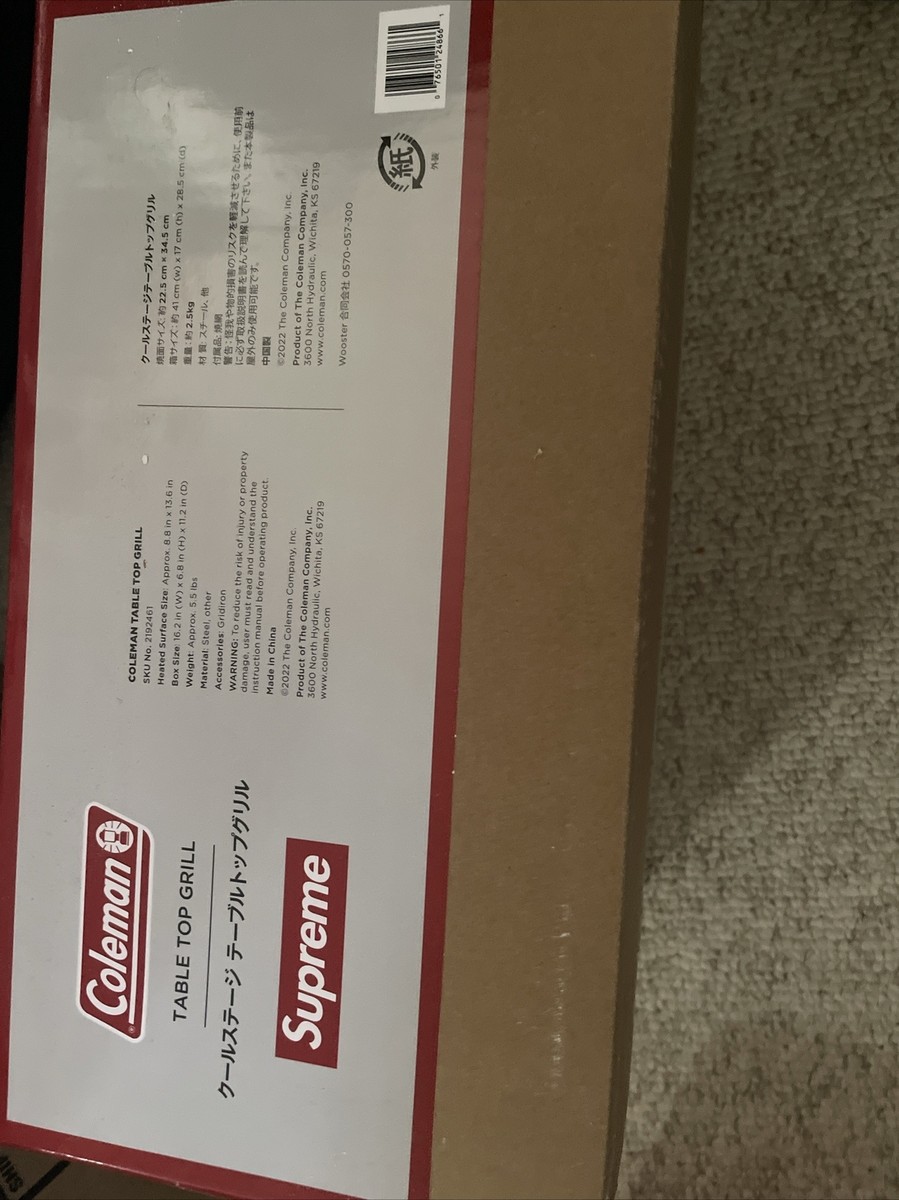 Supreme Coleman Charcoal Grill SS23 Red Brand New - In hand