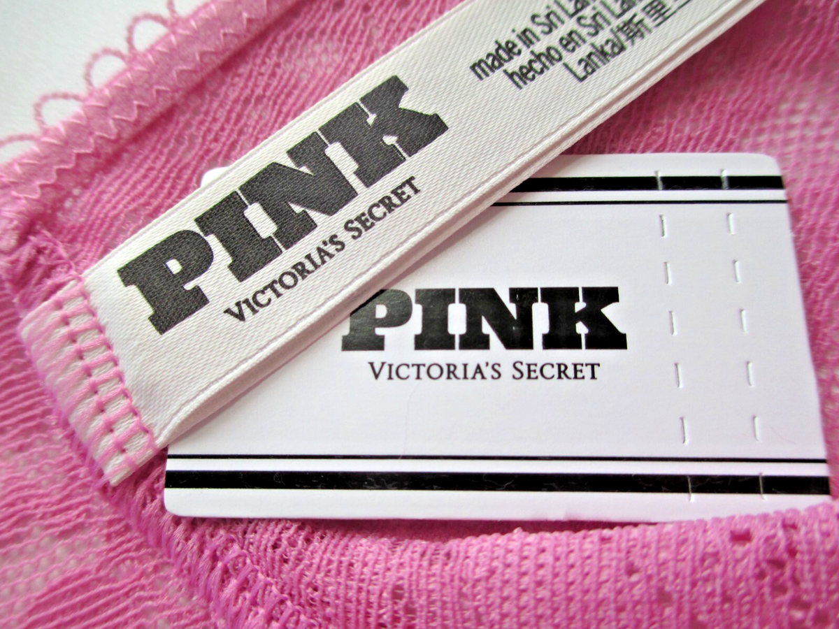 Victoria's Secret Pink Perizoma Rosso Senza Cuciture, Taglia M, Logo Cane – Nuovo Con Etichette