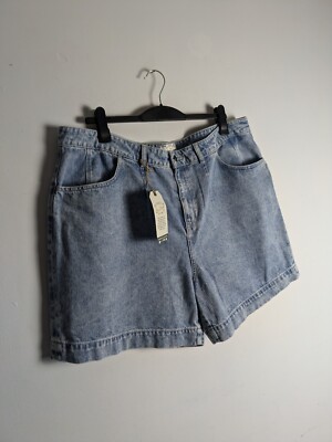 NEW FatFace Denim Womens Light Blue Shorts  Size 22