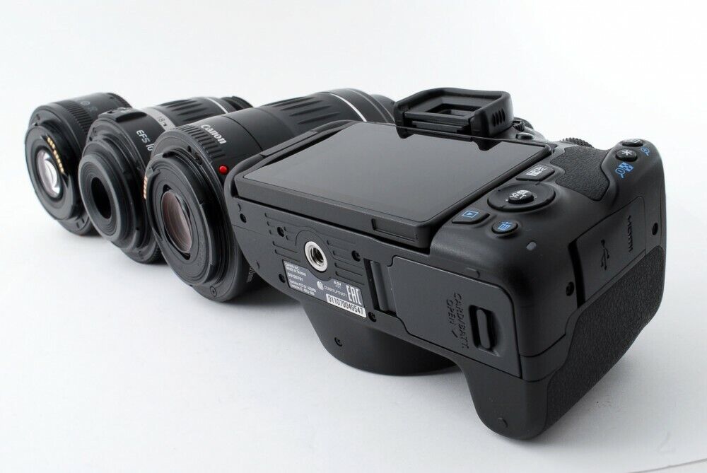 Canon EOS Kiss X10/Rebel SL3/250D 24.1MP 18-55/55-200/50mm [Exc++++] w/8GB  [jkh]