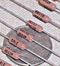 8 NEW NOS DALE RN55D RN55D1002F R MIL MILITARY RESISTOR 10K OHM MF 1/8W 1% USA