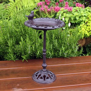 Bird Baths Feeders Tables Small Cast Iron Bird Bath Garden