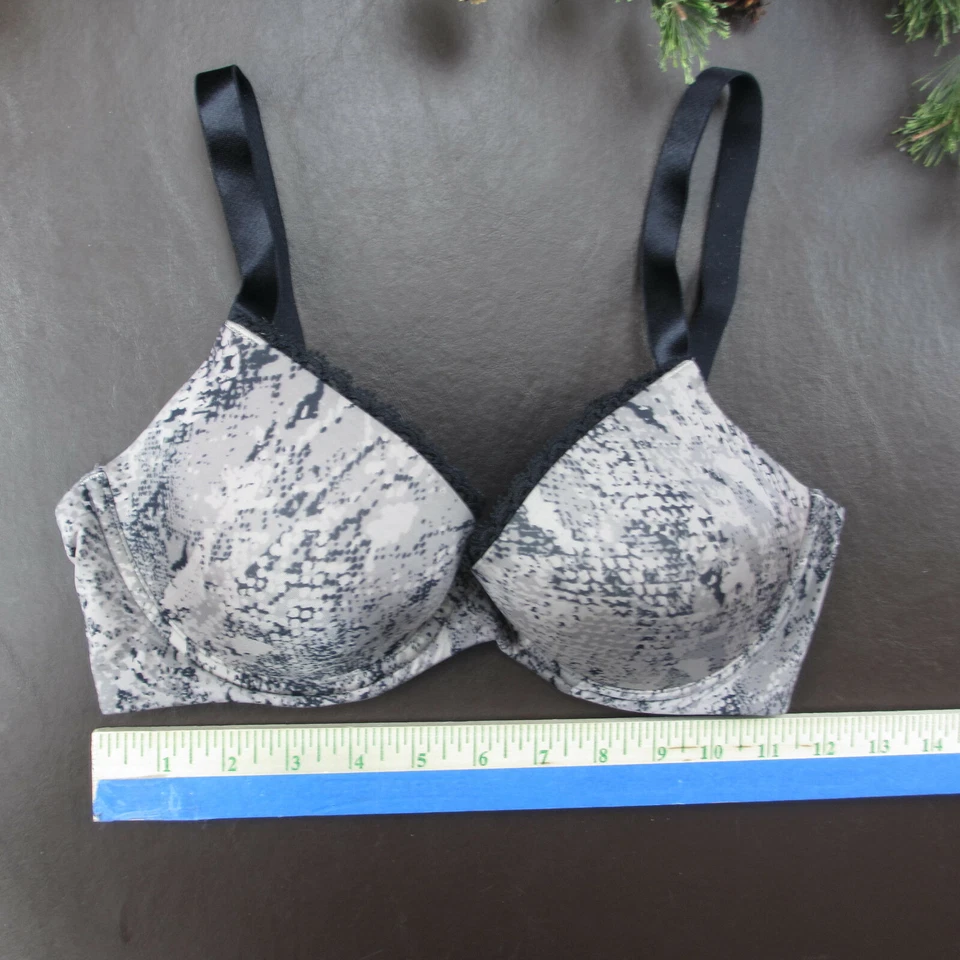 Бюстгальтер Calvin Klein 32DD серый с подкладкой на косточках регулируемая застежка сзади - Изображение 2 из 4