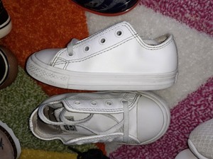 boys white leather converse
