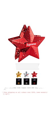 Supreme Tree Topper - Red - 2021 - Box Logo | eBay