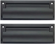 QCAA Solid Brass Mail Slot, with Solid Brass Interior Frame, 8-7/8''X2-7/8"