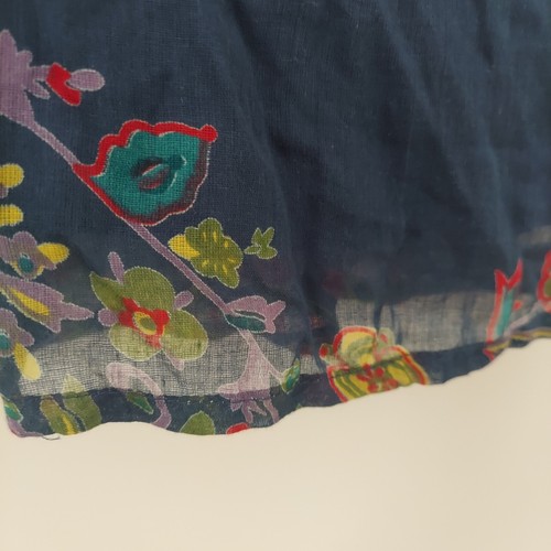 Coline Damen Junior L/XL Boho Top ärmellos blau Rüschen Träger - Bild 7 von 13