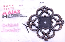 Set Of 10! NEW - Vintage Ajax #1060 Cabinet Drawer Diecast Backplate Oil Bronze