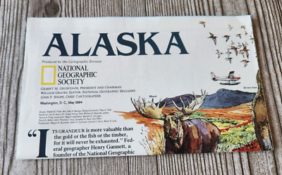 1994 National Geographic Alaska Map Cartograph