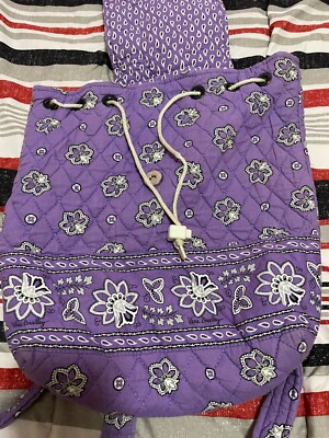 Purple Quilted Drawstring Backpack Chanel Purple Quilted Lambskin Drawstring Backpack Pale Gold  main image 2