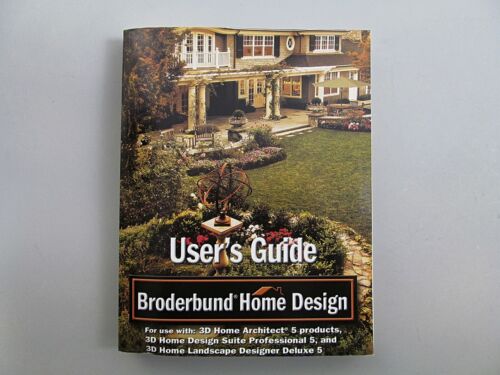 Broderbund 3D Home Design 5 User's Guide Instruction Manual Book - Picture 1 of 3