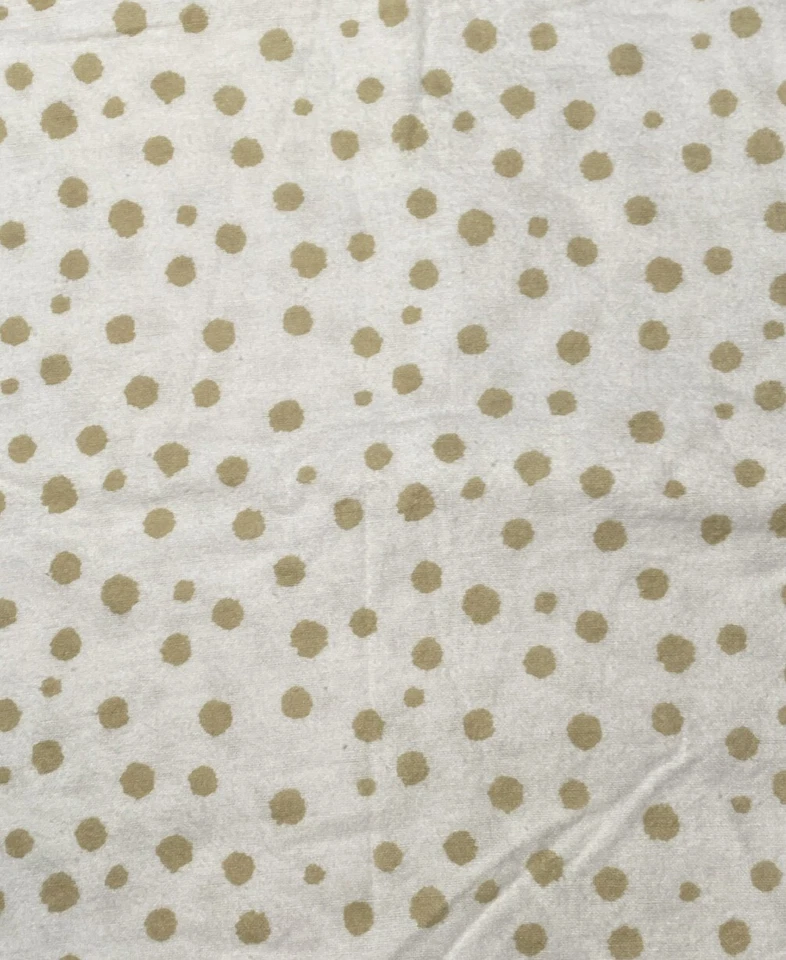 Manta de recepción de bebé Luvable Friends blanca tostada lunares círculos dorados franela Foto 4 de 4