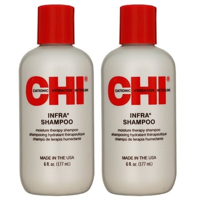 Farouk Chi Infra 2 x 177 ml Shampoo Feuchtigkeit für alle Haartypen Set