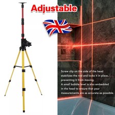 3.8M Adjustable Telescoping Pole With Tripod for Rotary and Line Lasers Level uk
