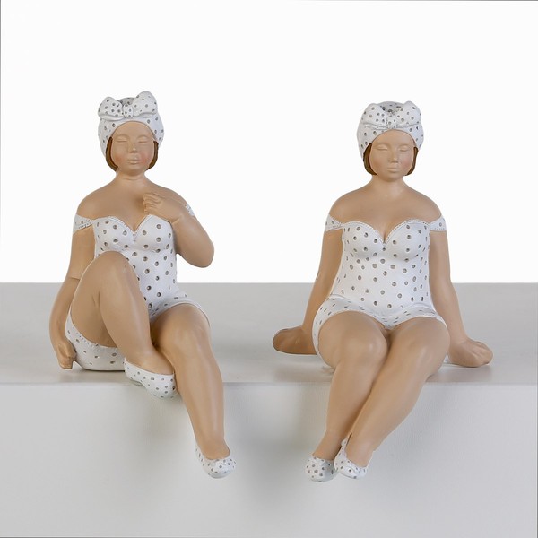 Badenixen 2Er Set Kantensitzfigur Dicke Frau Nana Figur Skulptur 20070-image