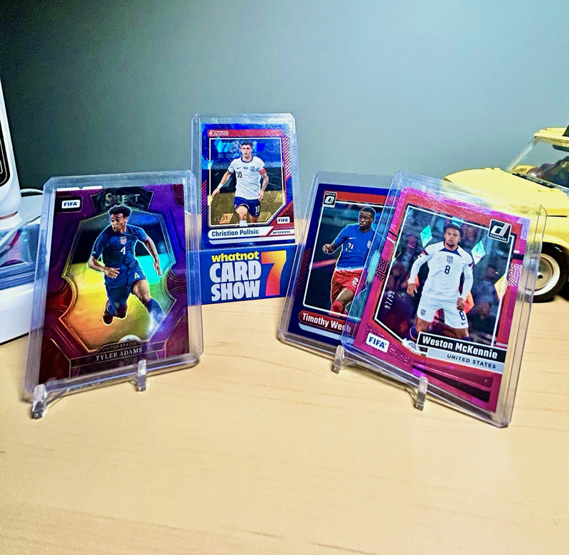 Panini 2024-25 FIFA Soccer USA 4-Card Lot Pulisic McKennie Weah Adams
