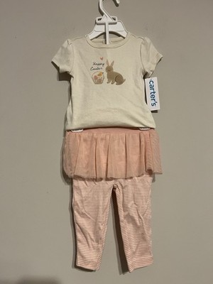 Carter's Happy Easter Bunny Baby Outfit Size 6 months