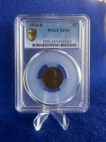 1924-D "Semi-Key" Lincoln Cent 1c Wheat Penny *PCGS XF45 Choice Extremely Fine*