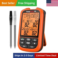 1000FT Wireless Meat Thermometer Digital with 2 Upgraded Ultra-Thin Probe, Ki...