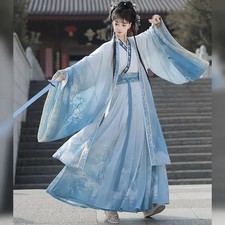 Adult Hanfu Cross-collar Skirt Fairy Ancient Chinese Daily Hanfu Dress for Women