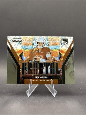 2025 Panini Prizm Black Arch Manning #23 Fractal Silver Holo Texas Longhorns NIL