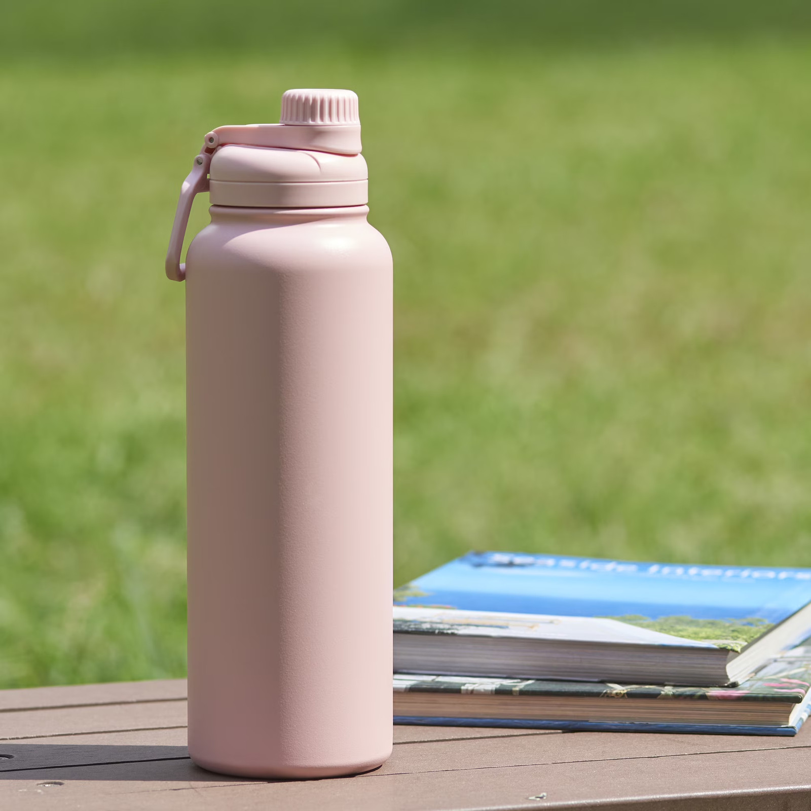 40 fl oz Pearl Blush Pink Insulated Stainless Steel Water Bottle with Chug Lid