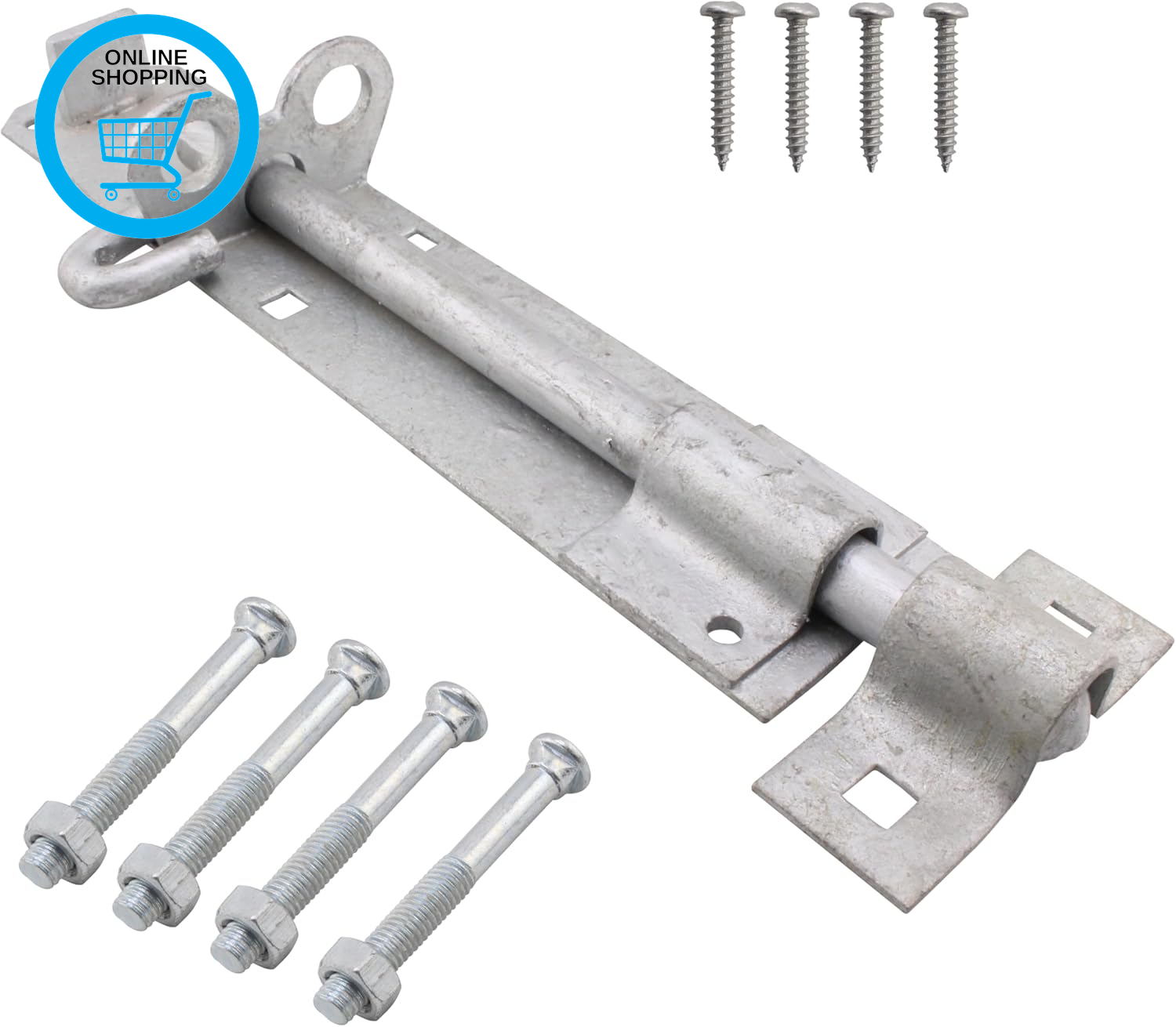 Brenton Padbolt, Lockable Sliding Gate Bolt | Heavy Duty 200Mm / 8 Inch Galvanis
