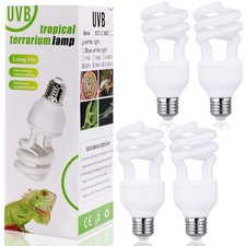4 Pcs Uvb Reptile Light 10.0 13 W, Reptile Uvb Bulb for Desert Tropical Sub T...