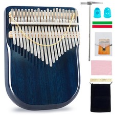 Karimba Thumb Piano 21 key Sapele solid wood Flat-board Portable Mbira Finger...