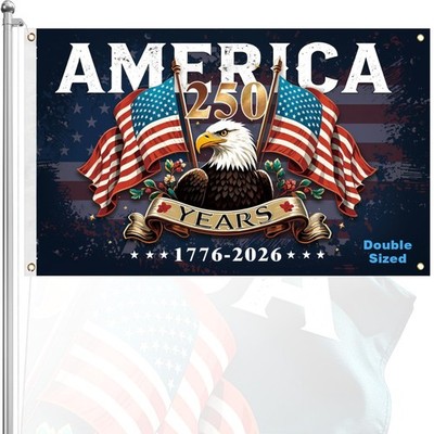 American 250th Anniversary Flag-3×5 FT Double-Sided 3-Ply 250 Year American F...