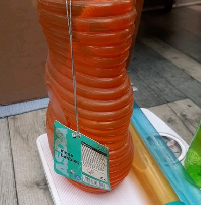 Asda Mega Bubbles Solution Ready Mixed Liquid with Wands Sealed Kids Toys