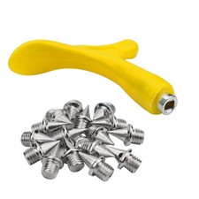 48Pcs7mm Non-slip Spiked Nails With Wrench Remover Tool Track Spikes For Running