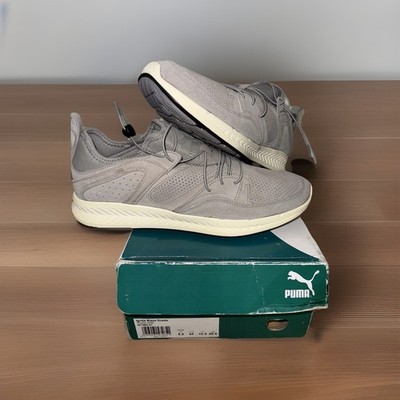 Gray Puma Blaze Ignite Trainers Mens Fashion Suede Elastic Sneakers Shoe Sz 10.5