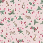 Bunnies & Berries Wallpaper Pink Holden 14141 Decorative wallpaper for Any Room