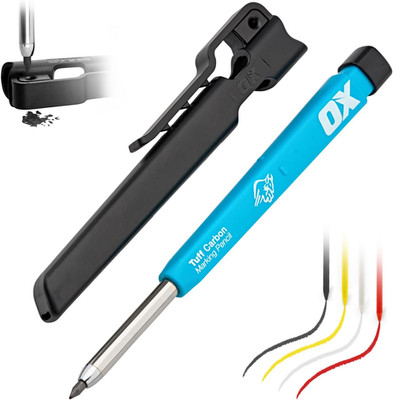 OX Tools Carpenter Pencils Mechanical Set   Heavy Duty Construction Pencil with 