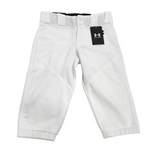 Under Armour Pants Boys Small White Utility Knicker Baseball Padded Youth